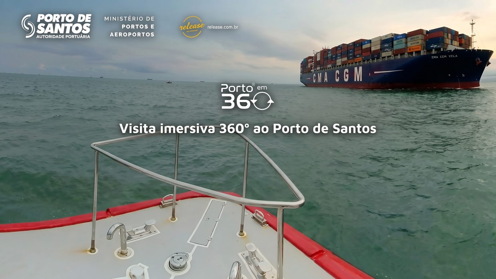Visita virtual ao Porto de Santos no portoem360.com.br